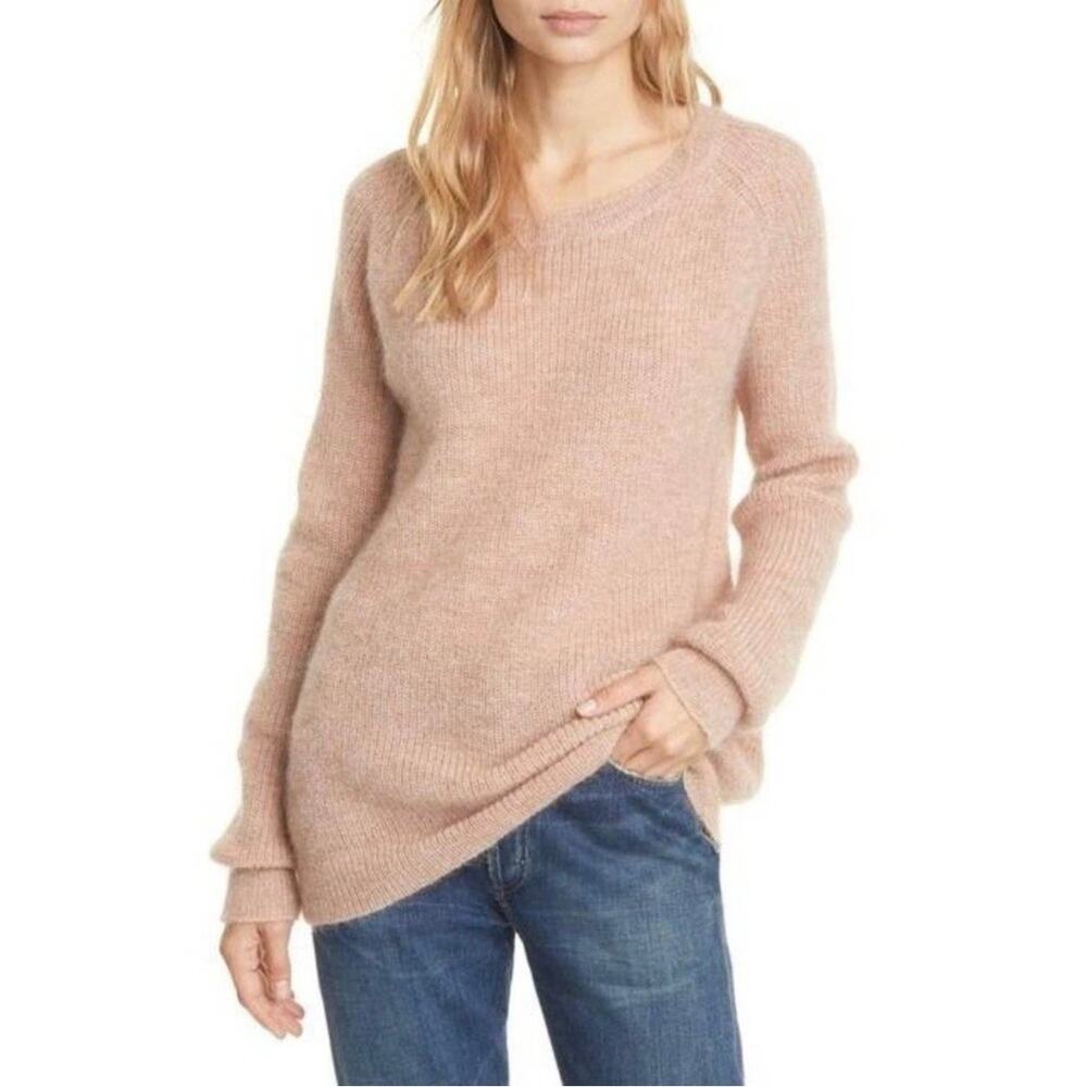 Judith & Charles Bacio Brown Super Kid Mohair Long Length Sweater - size Medium
